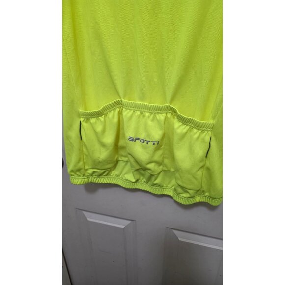 Spotti Men's Cycling Jersey Neon Yellow Short Sleeve Lightweight Breathable Quic - Picture 6 of 7